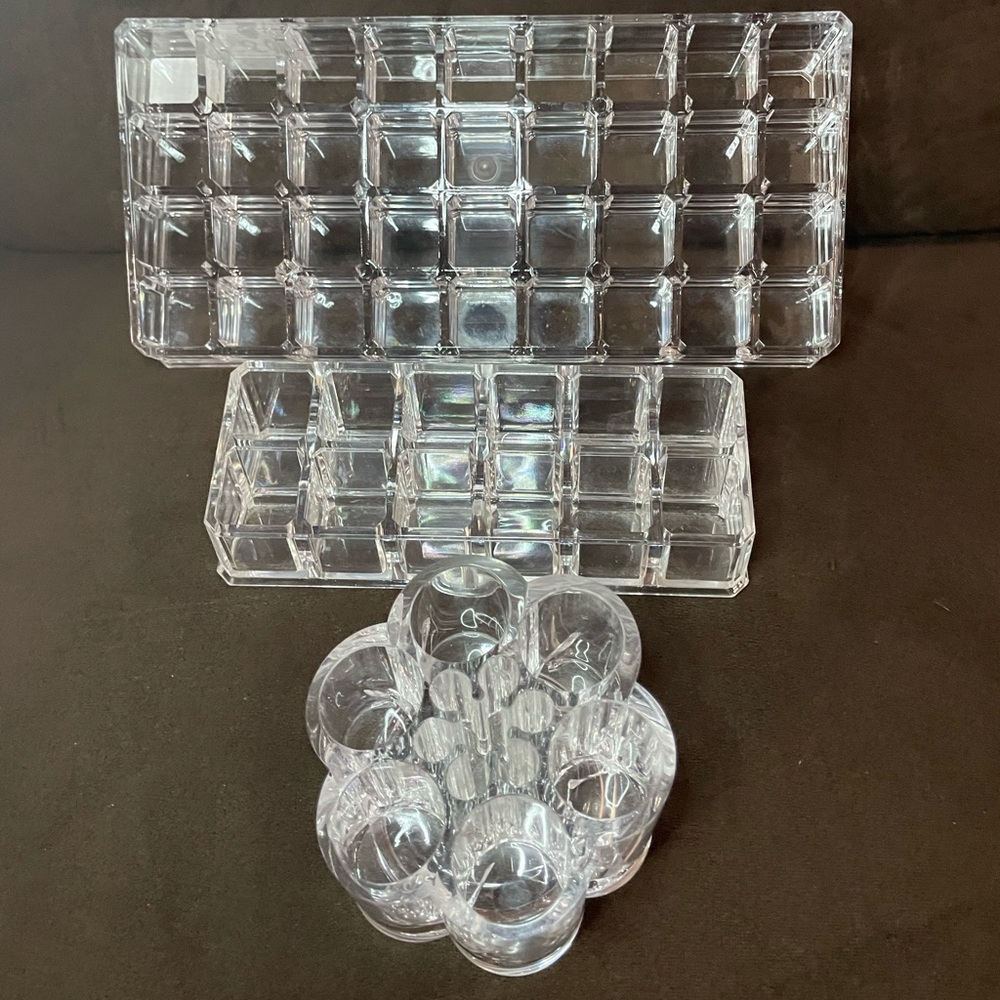 💄Clear Lip Stick/Brush Organizer Set💋